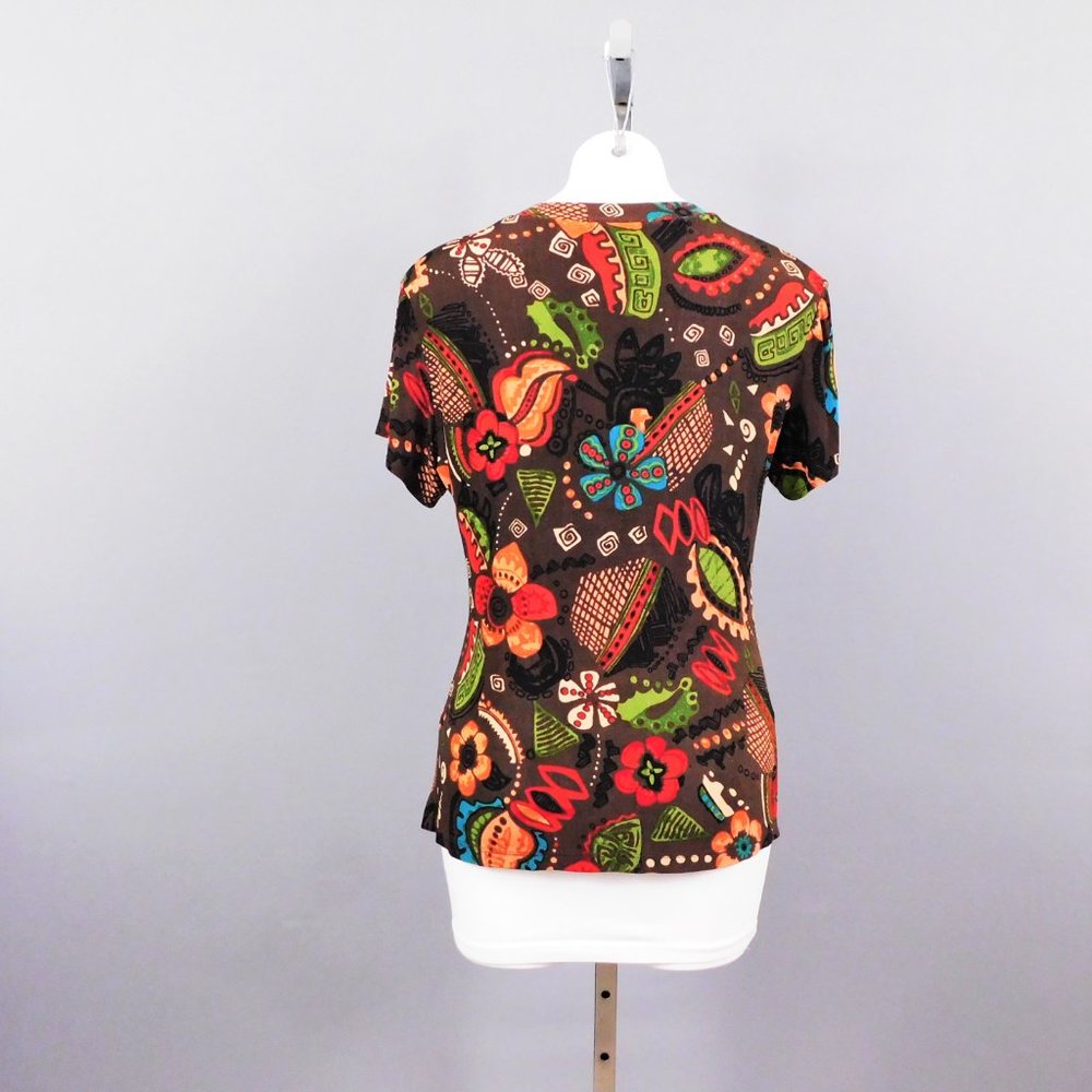 Choices Women Shirt Brown‎ Multicolor M - Picture 3 of 4